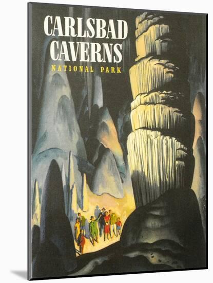 Poster for Carlsbad Caverns-null-Mounted Art Print