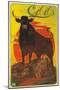Poster for Cibils Meat Extract with Bull and Lion-null-Mounted Giclee Print