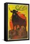 Poster for Cibils Meat Extract with Bull and Lion-null-Framed Stretched Canvas