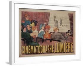 Poster for Cinematograph Lumiere-Marcellin Auzolle-Framed Art Print