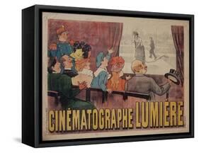 Poster for Cinematograph Lumiere-Marcellin Auzolle-Framed Stretched Canvas