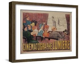 Poster for Cinematograph Lumiere-Marcellin Auzolle-Framed Art Print