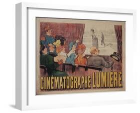 Poster for Cinematograph Lumiere-Marcellin Auzolle-Framed Art Print