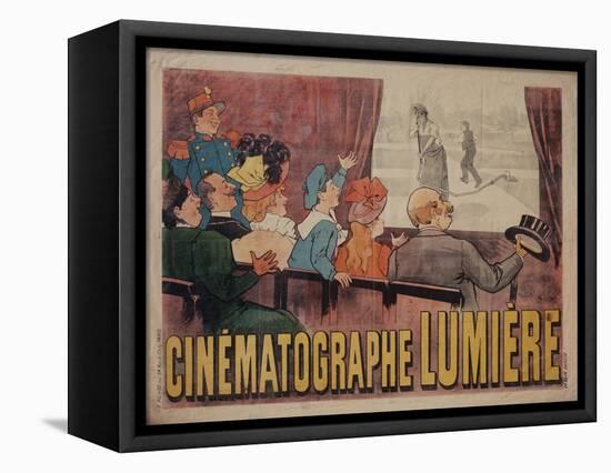 Poster for Cinematograph Lumiere-Marcellin Auzolle-Framed Stretched Canvas