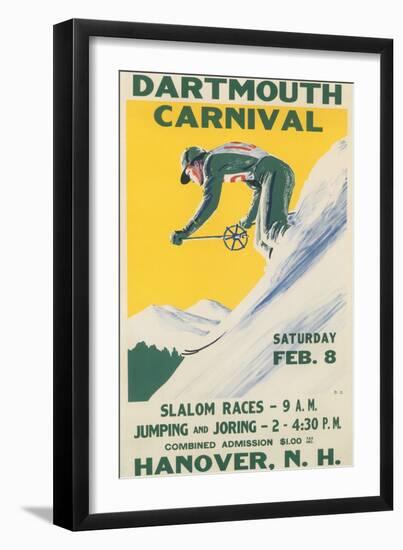 Poster for Dartmouth Skiing Carniival-null-Framed Art Print