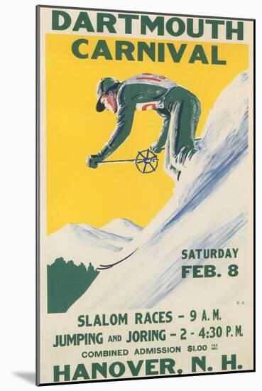 Poster for Dartmouth Skiing Carniival-null-Mounted Art Print