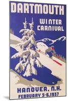 Poster for Dartmouth Winter Carnival-null-Mounted Art Print