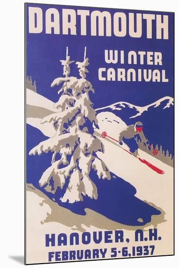 Poster for Dartmouth Winter Carnival-null-Mounted Art Print