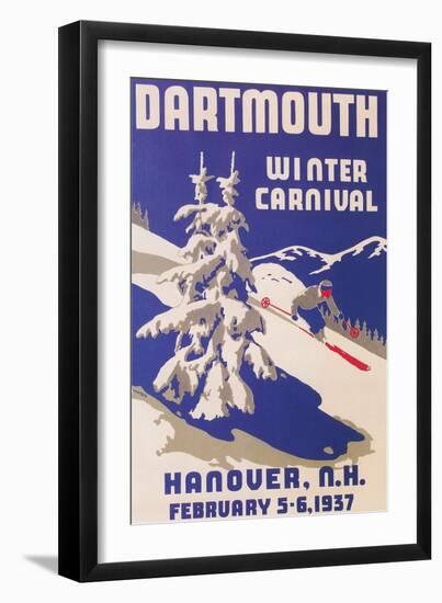 Poster for Dartmouth Winter Carnival-null-Framed Art Print