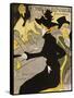 Poster for Divan Japonais-Henri de Toulouse-Lautrec-Framed Stretched Canvas