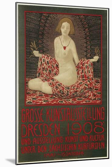 Poster for Dresden Art Exhibition-null-Mounted Art Print