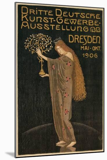 Poster for Dresden Art Exhibition-null-Mounted Giclee Print