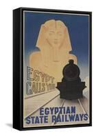 Poster for Egyptian Railways-null-Framed Stretched Canvas