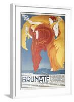 Poster for Exhibition of Painting and Sculpture in Brunate by Umberto Boccioni-null-Framed Giclee Print