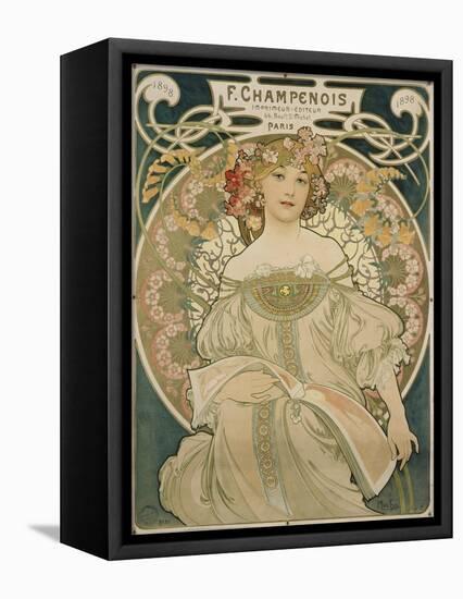 Poster for F. Champenois, 1897-Alphonse Mucha-Framed Stretched Canvas