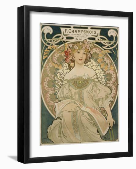 Poster for F. Champenois, 1897-Alphonse Mucha-Framed Giclee Print