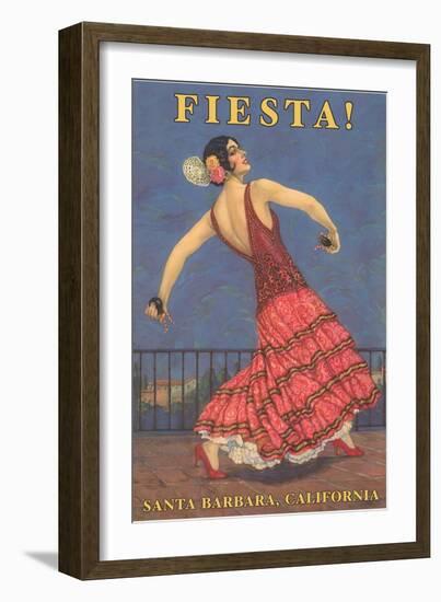 Poster for Fiesta Days, Santa Barbara, California-null-Framed Art Print