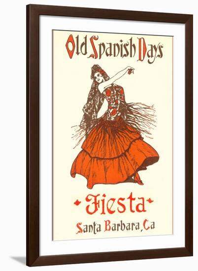 Poster for Fiesta Days, Santa Barbara, California-null-Framed Art Print