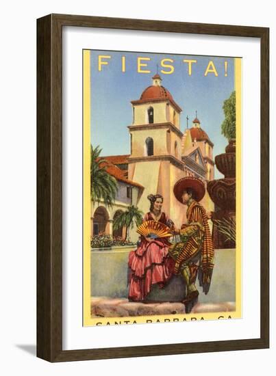 Poster for Fiesta Days, Santa Barbara, California-null-Framed Art Print