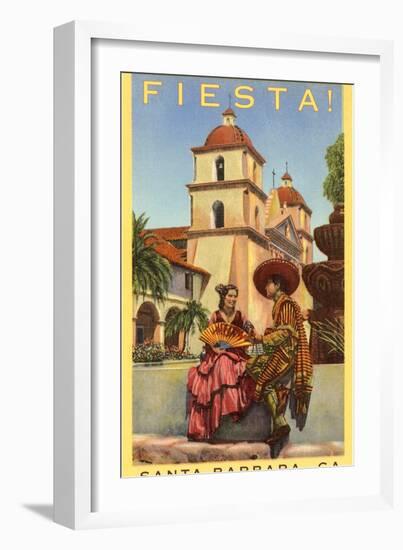 Poster for Fiesta Days, Santa Barbara, California-null-Framed Art Print