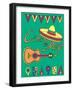 Poster for Fiesta Time with Colorful Hand Drawn Attributes of Mexican Holiday. Cinco De Mayo Banner-Romas_Photo-Framed Art Print