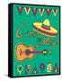 Poster for Fiesta Time with Colorful Hand Drawn Attributes of Mexican Holiday. Cinco De Mayo Banner-Romas_Photo-Framed Stretched Canvas