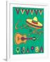 Poster for Fiesta Time with Colorful Hand Drawn Attributes of Mexican Holiday. Cinco De Mayo Banner-Romas_Photo-Framed Art Print