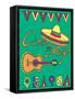 Poster for Fiesta Time with Colorful Hand Drawn Attributes of Mexican Holiday. Cinco De Mayo Banner-Romas_Photo-Framed Stretched Canvas