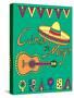 Poster for Fiesta Time with Colorful Hand Drawn Attributes of Mexican Holiday. Cinco De Mayo Banner-Romas_Photo-Stretched Canvas