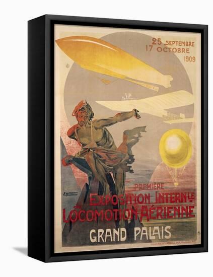 Poster for First International Exhibition of Aerial Locomotion-Ernest Montaut-Framed Stretched Canvas