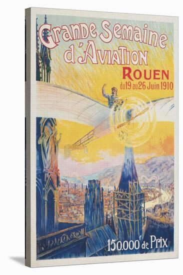 Poster for French Airshow, Rouen 1910-null-Stretched Canvas