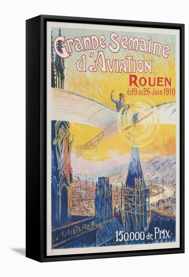 Poster for French Airshow, Rouen 1910-null-Framed Stretched Canvas