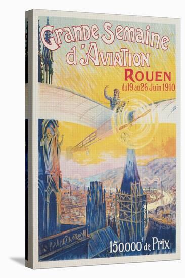 Poster for French Airshow, Rouen 1910-null-Stretched Canvas