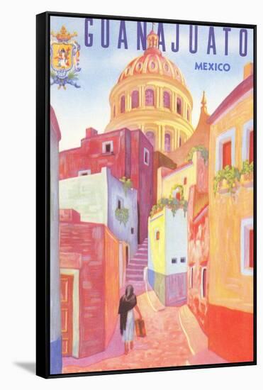 Poster for Guanajuato, Mexico, Colonial Streets-null-Framed Stretched Canvas