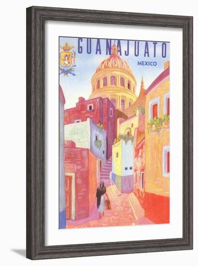 Poster for Guanajuato, Mexico, Colonial Streets-null-Framed Art Print