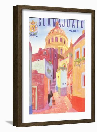 Poster for Guanajuato, Mexico, Colonial Streets-null-Framed Art Print