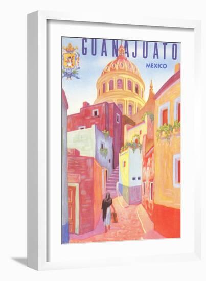 Poster for Guanajuato, Mexico, Colonial Streets-null-Framed Art Print