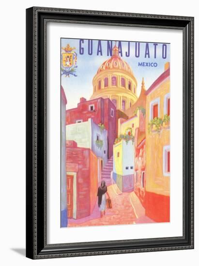 Poster for Guanajuato, Mexico, Colonial Streets-null-Framed Art Print