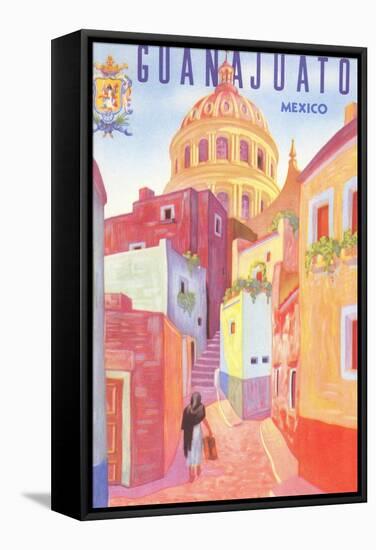 Poster for Guanajuato, Mexico, Colonial Streets-null-Framed Stretched Canvas