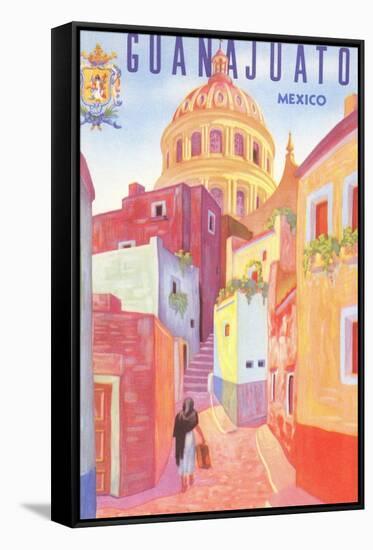 Poster for Guanajuato, Mexico, Colonial Streets-null-Framed Stretched Canvas