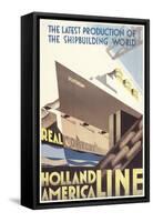 Poster for Holland America Line-null-Framed Stretched Canvas