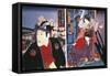 Poster for Kabuki-Za Theatre in Ginza, Tokyo, Japan-null-Framed Stretched Canvas