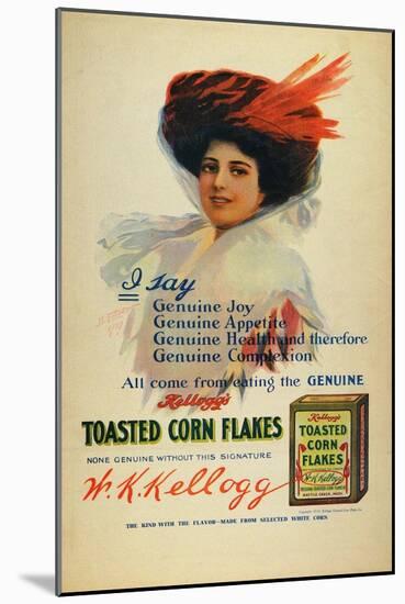 Poster for Kelloggs Cornflakes, 1910-Benjamin Tichtman-Mounted Giclee Print