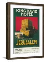 Poster for King David Hotel, Jerusalem-null-Framed Art Print