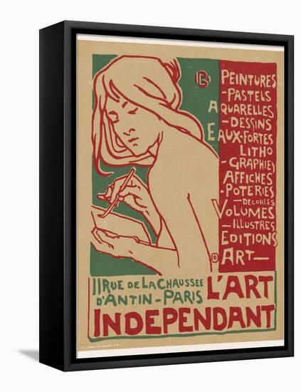 Poster for L'Art Independant Art Store Paris-Emile Berchmans-Framed Stretched Canvas