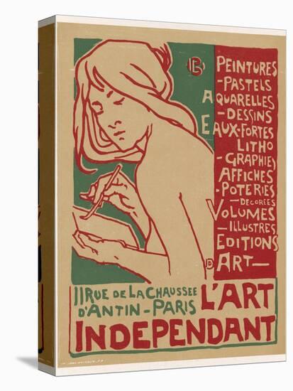 Poster for L'Art Independant Art Store Paris-Emile Berchmans-Stretched Canvas