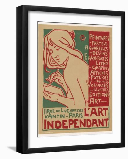 Poster for L'Art Independant Art Store Paris-Emile Berchmans-Framed Photographic Print