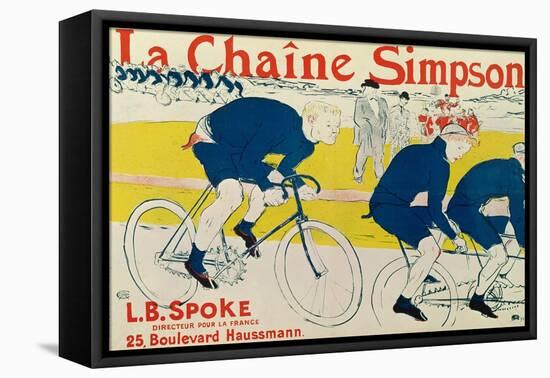 Poster for La Chaine Simpson, Bicycle Chains, 1896-Henri de Toulouse-Lautrec-Framed Stretched Canvas