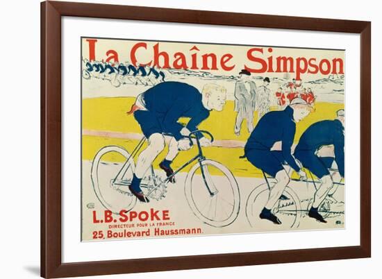 Poster for La Chaine Simpson, Bicycle Chains, 1896-Henri de Toulouse-Lautrec-Framed Giclee Print