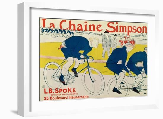 Poster for La Chaine Simpson, Bicycle Chains, 1896-Henri de Toulouse-Lautrec-Framed Giclee Print